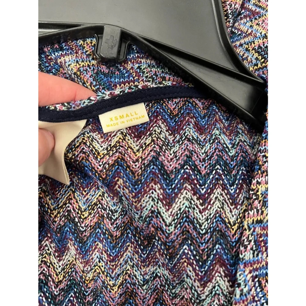 Anthropologie Maeve Knit Dress Chevron Fit Flare Boho‎ Sleeveless Womens XS - Picture 5 of 8